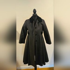 Rothschild Charcoal Trench Coat with Black Collar